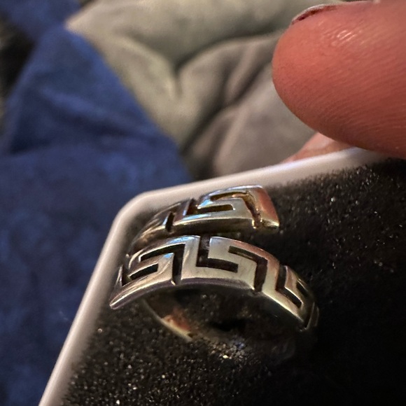 Sterling Silver Greek Eternity Ring - Picture 2 of 5